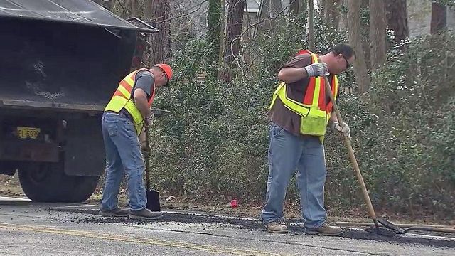 Crews work to fix potholes across the Triangle 