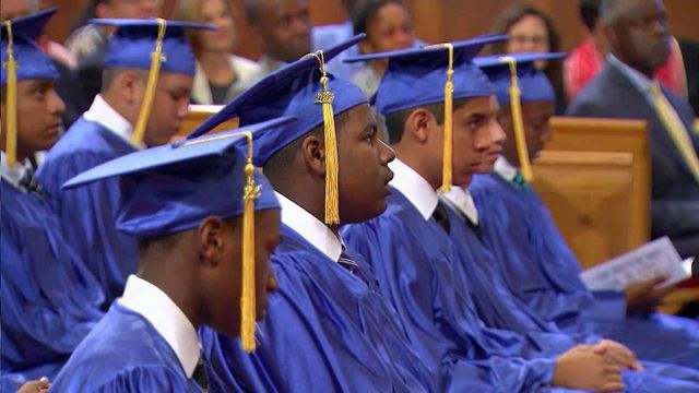Nine special students graduate from Durham middle school