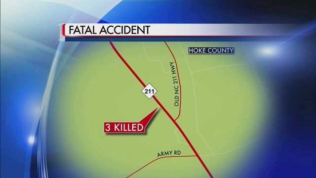 Three killed in head-on accident in Hoke County