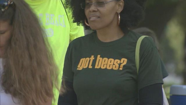Demonstrators gather for protection of honey bees at State Capitol