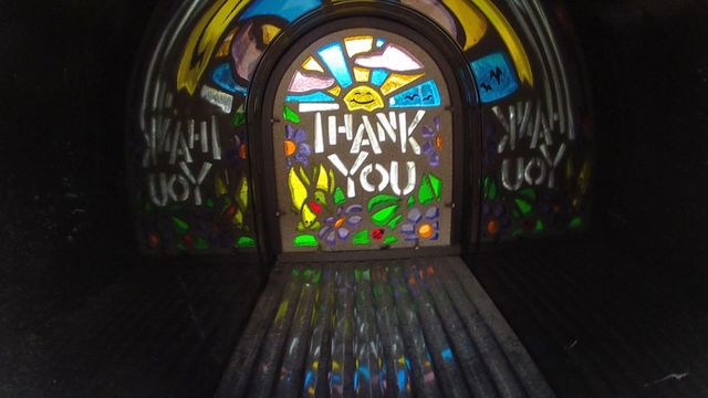 Stained glass company offers window to peace