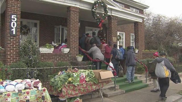 Multiple Triangle groups provide food and toys to those in need