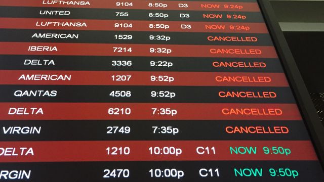 Winter weather forces airline cancellations at RDU