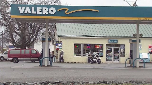Gas station, distributor point fingers after water found in fuel