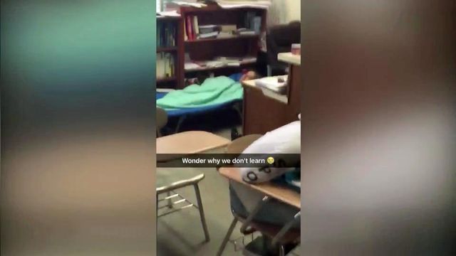School officials investigate video of Cumberland County teacher lying on cot