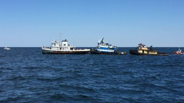 Tugboats sunk in hopes to create new Atlantic reef