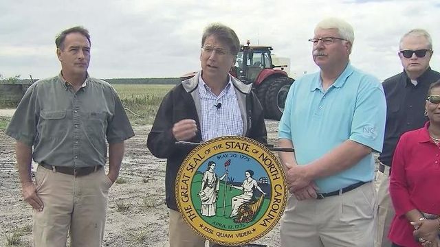 NC officials tour farms damaged by Hermine