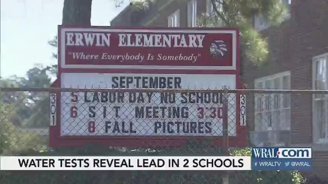 Lead found in water at Harnett County schools