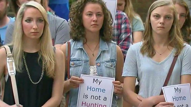 UNC students rally in support of sex assault victims