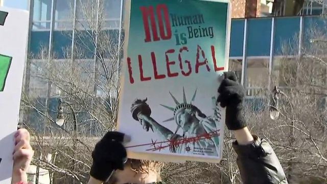 Rally opposes executive orders on immigration, refugees