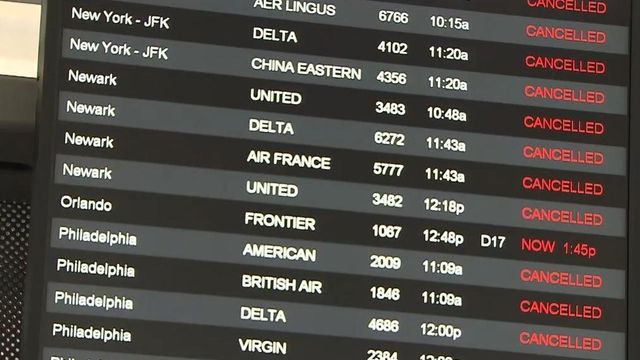 Nor'easter cancels half of RDU flights, 15,000 passengers affected