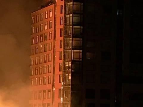 Quorum windows damaged in blaze