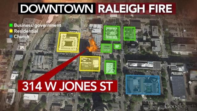 10 buildings damaged by downtown Raleigh fire