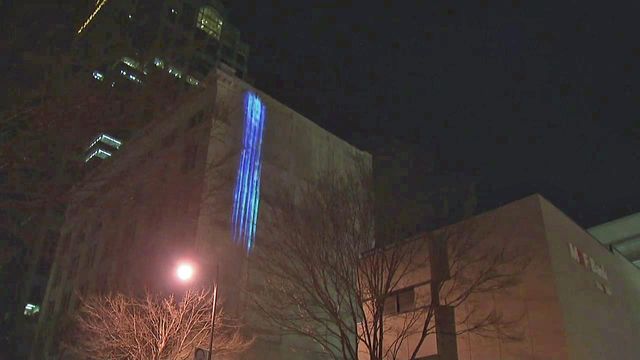 'Particle Falls' display combines art, science in downtown Raleigh
