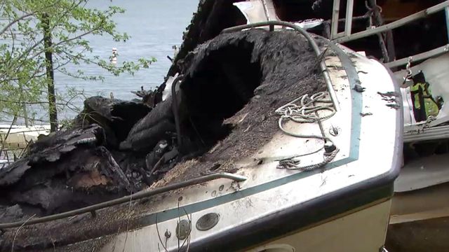 Authorities searching for cause of Kerr Lake marina fire