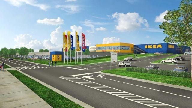 Architectural rendering of the proposed Cary IKEA