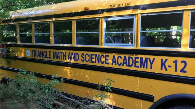 School bus crashes into Cary woods after driver has medical emergency; no kids injured 