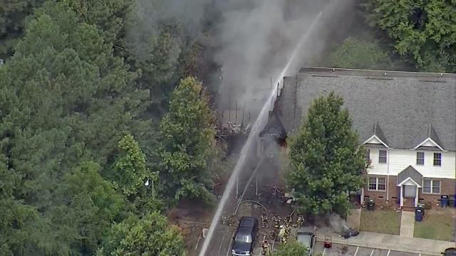 Raleigh townhome fire