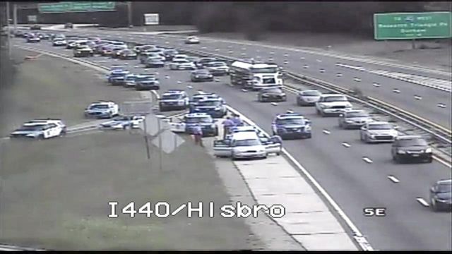 RAW: Police activity blocks lane of I-440