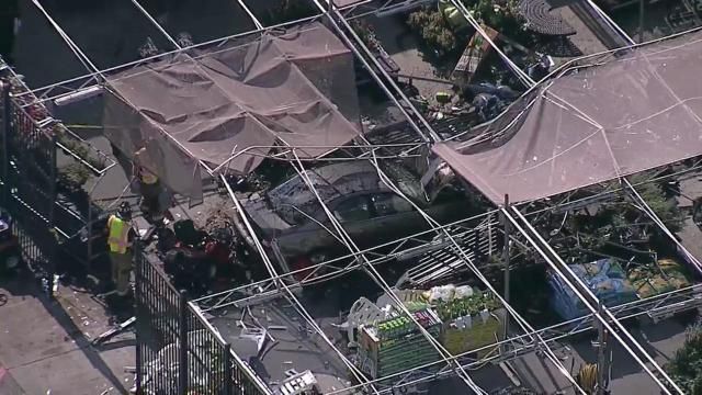 Car crashes through Walmart garden center in Wake Forest