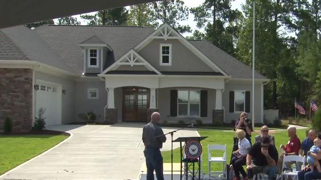 Wounded veteran welcomed home with custom house in Pittsboro
