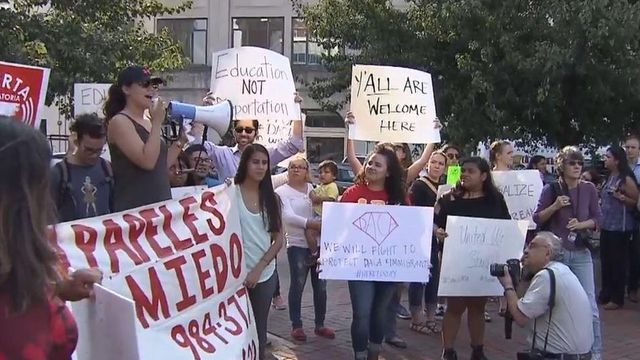 Hundreds rally in Durham supporting DACA 'Dreamers'
