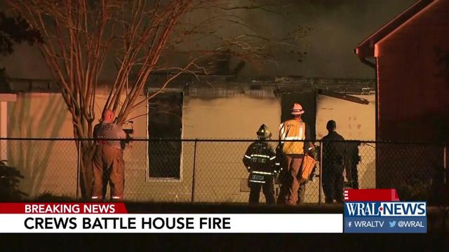 Crews battle fire at Wake County business