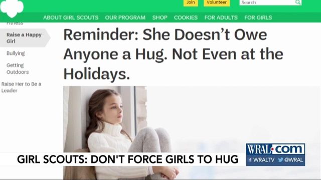 Girl Scouts post about hugging prompts debate