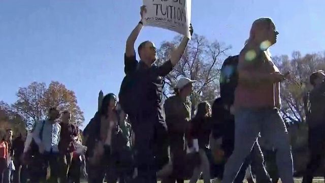 Duke grad students stage walkout in protest of GOP tax plan
