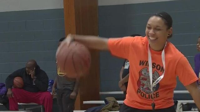 Kids take to basketball court as Wilson PD seeks to curb crime