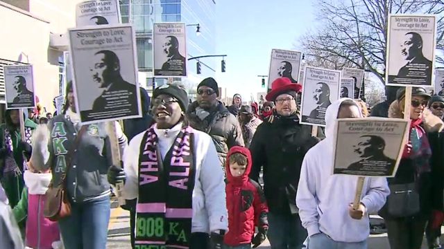 Downtown march highlights MLK Day activities in Raleigh