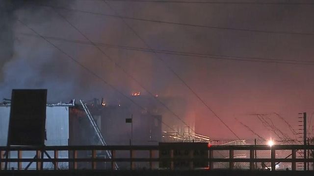 Crews extinguish large Durham structure fire