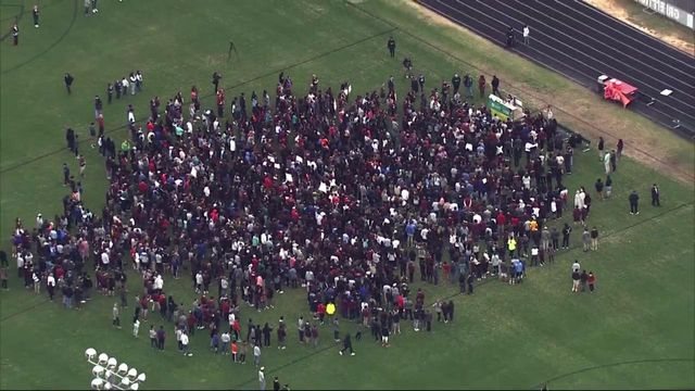 Students walk out of class at Green Hope in protest