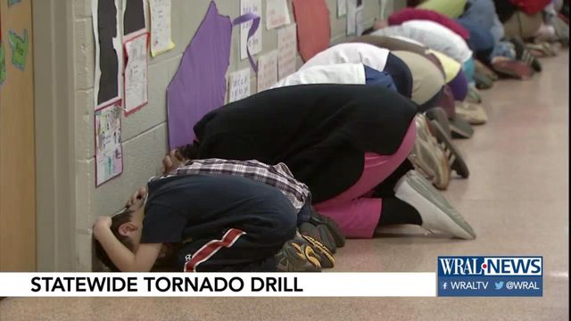 Students, businesses practice tornado drill Wednesday