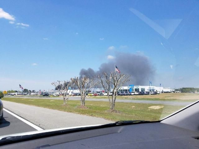 Firefighters responding to multiple-alarm industrial fire in Goldsboro
