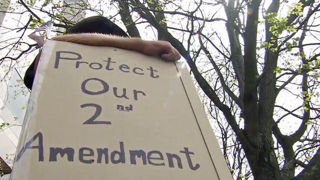Pro-gun advocates rally in downtown Raleigh