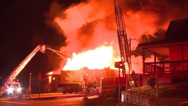 Raw: Fire destroys Winston-Salem church