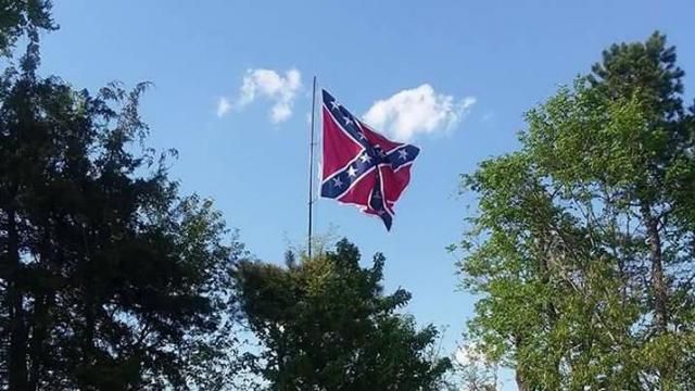 Confederate flag rises in Orange County