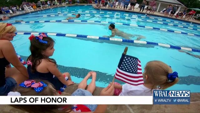 Laps for vets puts spin on Memorial Day pool tradition