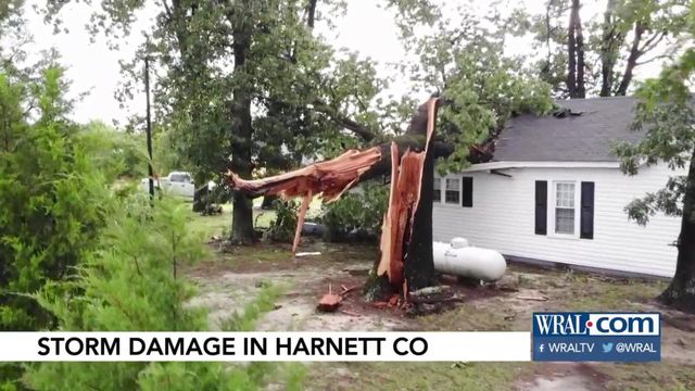 Storms down trees, knock out power in Harnett County