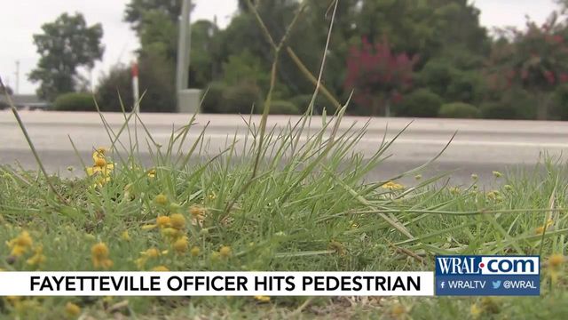 Man hit by police car on dark Fayetteville highway