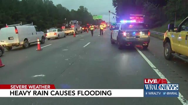 Raleigh roads flooded overnight