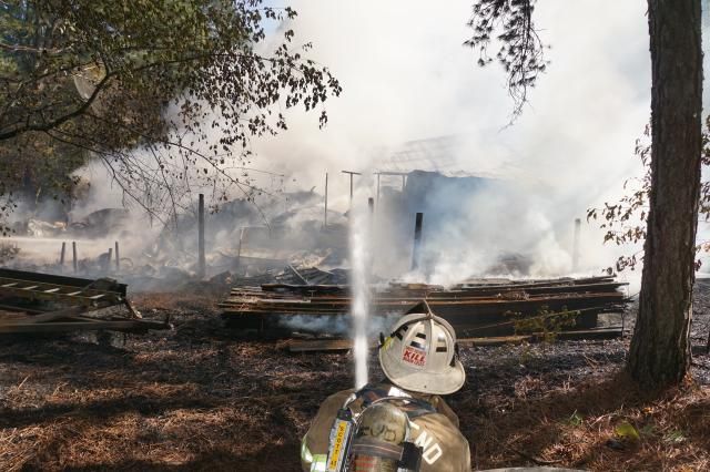 Fire destroys Moore County building with antique cars inside 
