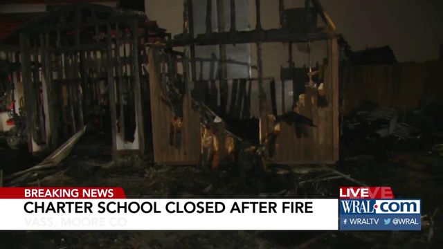 30 foot flames reported at Vass charter school