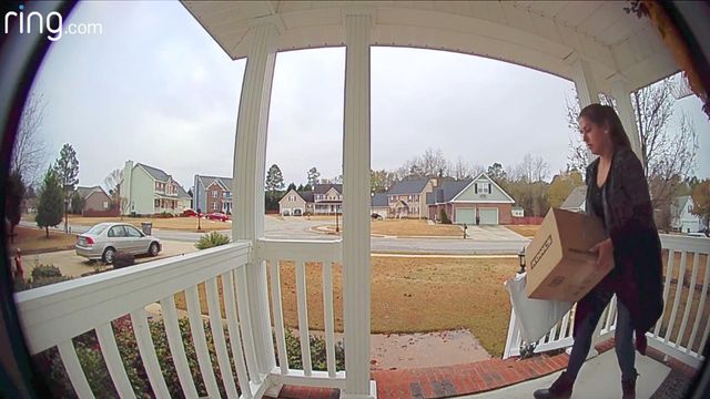 Raw: Video shows woman stealing package from Cumberland County porch