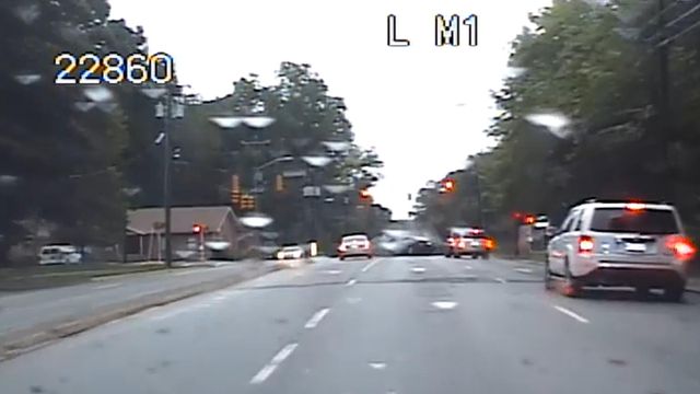 Dashcam video of Durham police chase