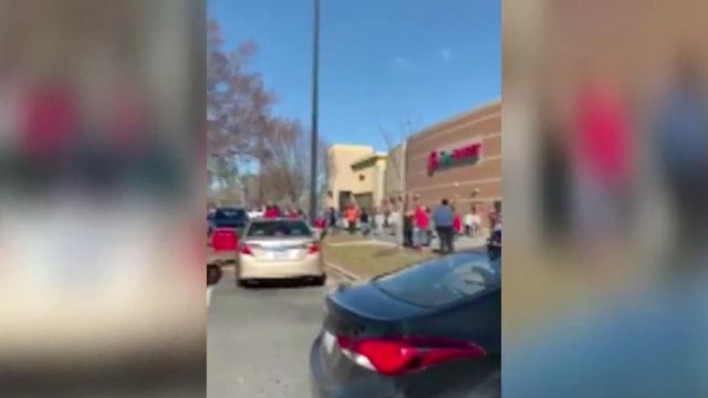 Target threatened on busy shopping day