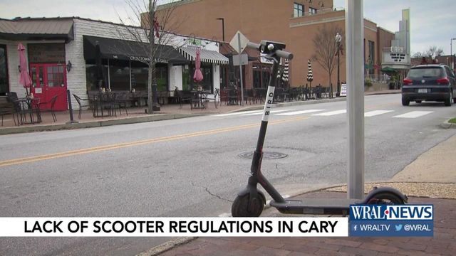 In Cary, scooter cause little stir