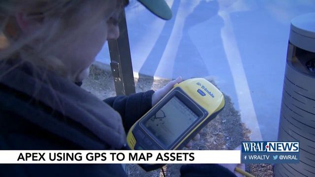 Apex is using handheld GPS devices to map the town park assets.