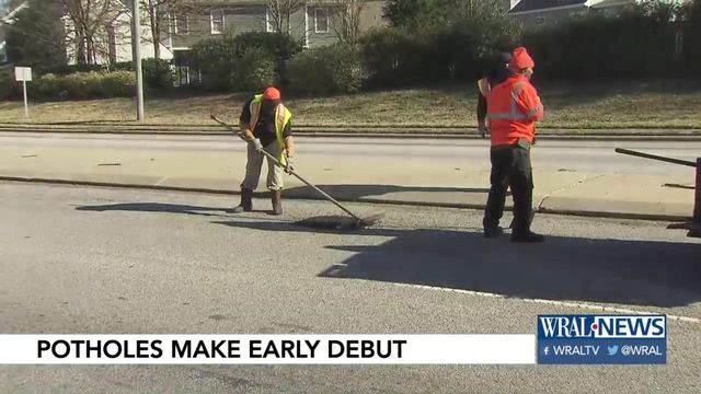 Early crop of potholes keeps road repair crews busy